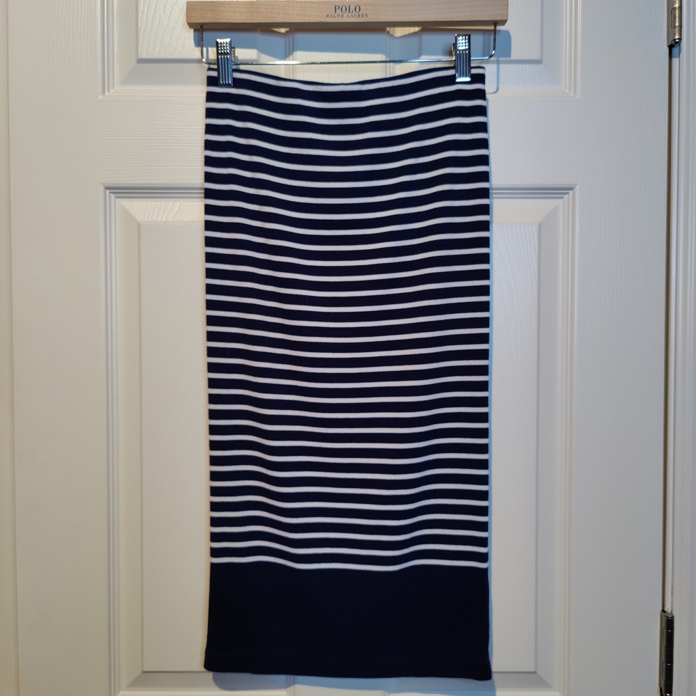 Polo by Ralph Lauren Navy and White Striped Skirt